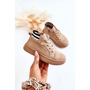PA1 Children's High-top Sneakers With A Zipper Beige Boone
