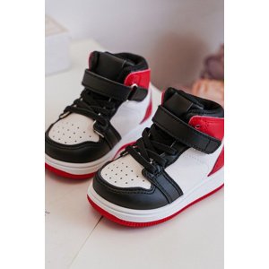 marka niezdefiniowana High Children's Sports Shoes White and Red Teredite
