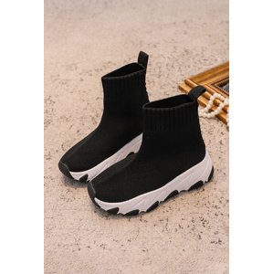 marka niezdefiniowana Children's Black-White Sneaker Socks Zaelin