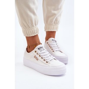 White Women's Platform Sneakers Lee Cooper