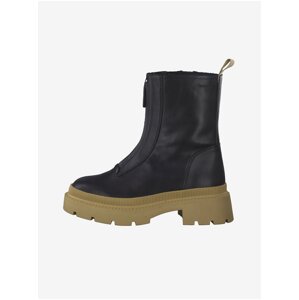 Beige-black ankle boots Tamaris - Women's