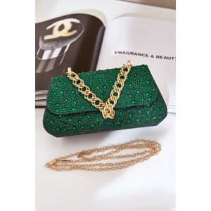 marka niezdefiniowana Embellished Evening Bag Green Kariti
