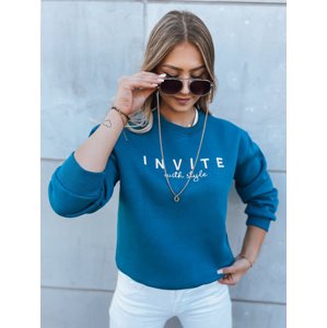 Bluza damska bez kaptura INVITE ciemnoniebieska Dstreet