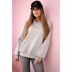 Kesi Włoski Hoodie made of Butter fabric grey