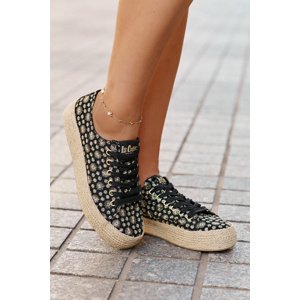 Patterned Women's Platform Sneakers With Braiding Lee Cooper