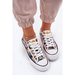Patterned Women's Sneakers On Platform Lee Cooper