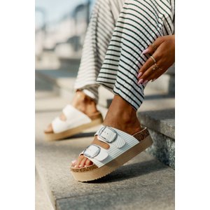 Ladies Platform Sandals With Buckles Lee Cooper