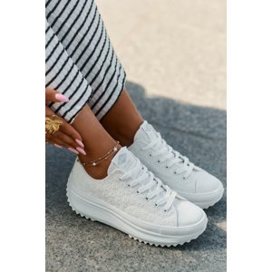 Women's Sneakers With Embroidery On Platform Lee Cooper