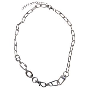 Necklace with different clasps - silver color