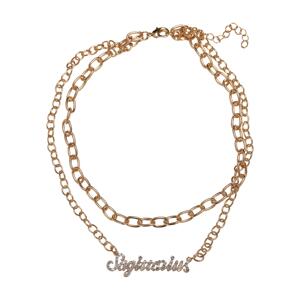 Diamond Zodiac Shooter Necklace - Golden Color