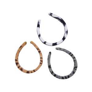 Headband made of imitation animal fur black/grey/beige