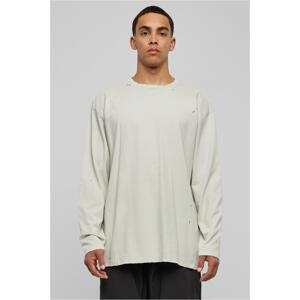 Oversized Distressed Long Sleeve Lightasphalt