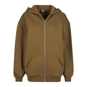 Women's summer olive zip-up sweatshirt