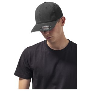 Flexfit Garment Washed Cotton Dad Hat Black