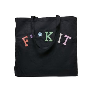 Canvas bag Fuck It Oversize black