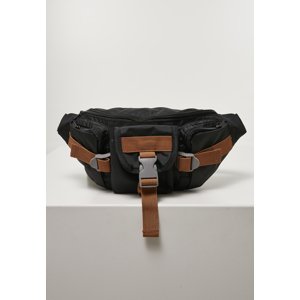 Hiking shoulder bag made of recycled ripstop black