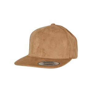 Suede Leather Snapback khaki