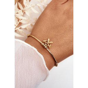 Boto Women's Slip-On Steel Bracelet Butterfly Gold