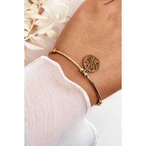 Boto Women's Slip-On Steel Bracelet Tree Gold
