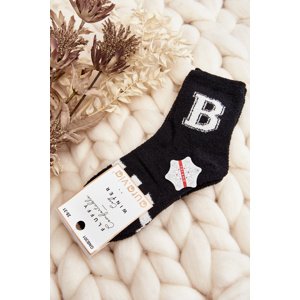 Aura.via Warm Black Youth Socks