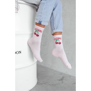 Milena Women's Socks CHERRIES Powder Pink