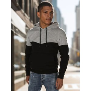 Bluza męska basic z kapturem jasnoszara Dstreet