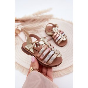 Boto Girls Children Sandals Made Of Eco Leather Golden Mariana