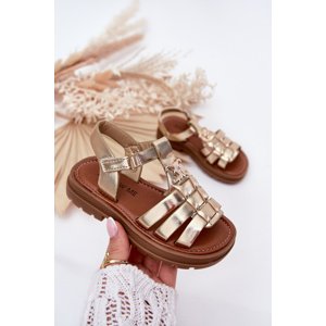Boto Girls Sandals With Decorative Detail Golden Serina