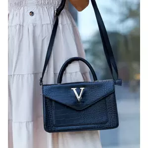 Gemre Shoulder bag with crocodile leather motif Barsa