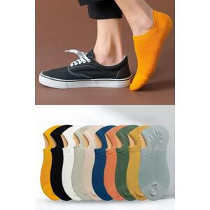 91546 Dewberry Unisex 10-Pack Invisible Sneakers Socks-MULTICOLOR