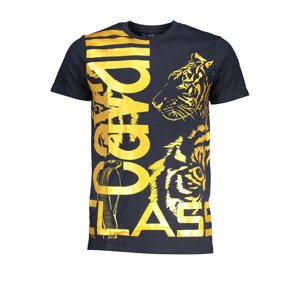CAVALLI CLASS MEN'S SHORT SLEEVED T-SHIRT BLUE