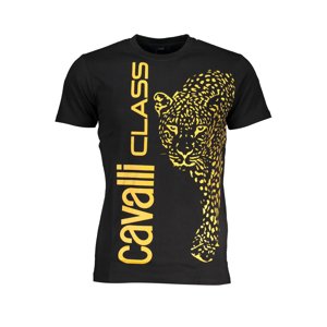 CAVALLI CLASS MEN'S SHORT SLEEVE T-SHIRT BLACK