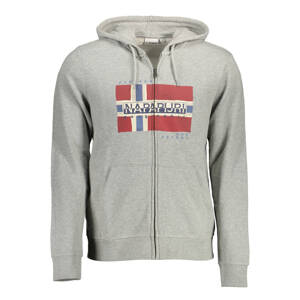 NAPAPIJRI SWEATSHIRT WITH ZIP MAN GRAY