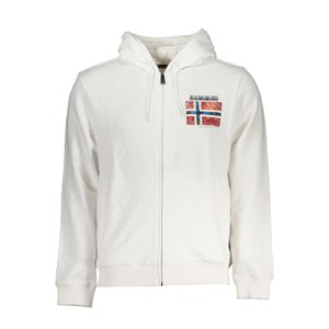 NAPAPIJRI MEN'S WHITE ZIP SWEATSHIRT
