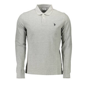 US POLO SHIRT LONG SLEEVE MEN'S GRAY