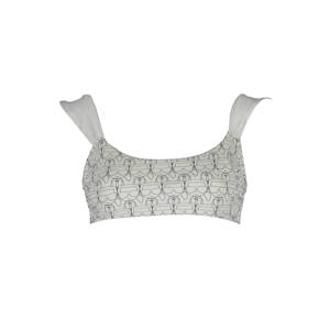 KARL LAGERFELD SWIMSUIT PARTS ABOVE WHITE WOMAN