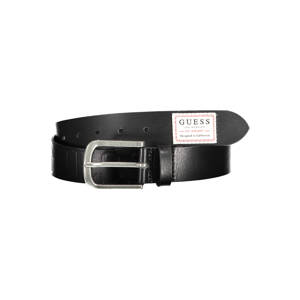 GUESS JEANS MEN'S LEATHER BELT BLACK