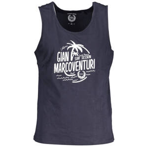GIAN MARCO VENTURI MEN'S BLUE TANK TOP