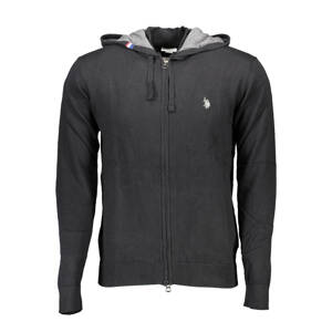 US POLO CARDIGAN MEN BLACK