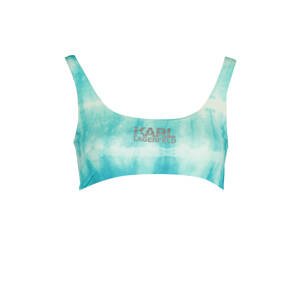 KARL LAGERFELD BEACHWEAR TOP WOMEN'S SWIMSUIT BLUE