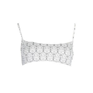 KARL LAGERFELD BEACHWEAR SWIMSUIT TOP WOMEN WHITE