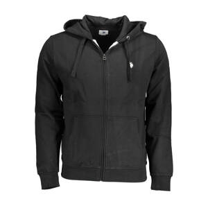 US POLO SWEATSHIRT WITH ZIP BLACK MAN