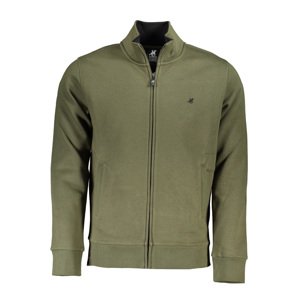 US GRAND POLO MEN'S GREEN ZIP SWEATSHIRT