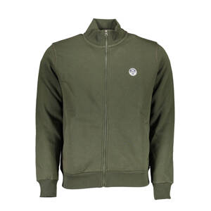 NORTH SAILS MEN'S GREEN ZIPPED SWEATSHIRT