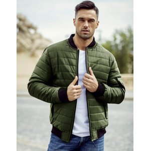 DStreet Kurtka męska pikowana bomber jacket zielona