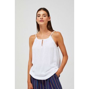 Marisse Viscose Top With Straps L-Ko-3464 White